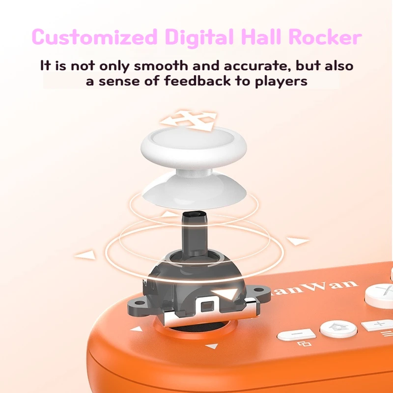 Фото Shanwan Q36pro Xkv Мини-геймпад Hall Джойстик Гироскоп Портативный контроллер для симулятора ПК Многорежимная игра Сменная мышь №3