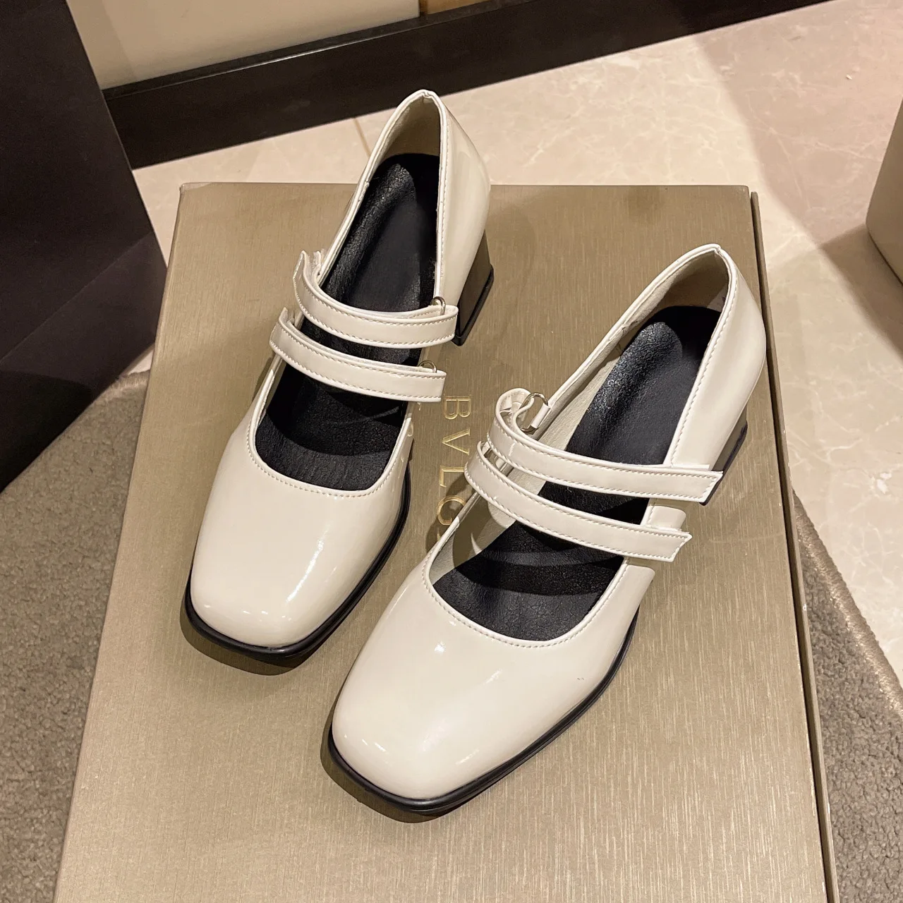 

Туфли женские на высоком каблуке, классические туфли-лодочки, модная повседневная обувь, туфли мэри джейн на толстом каблуке, кожаные туфли ...