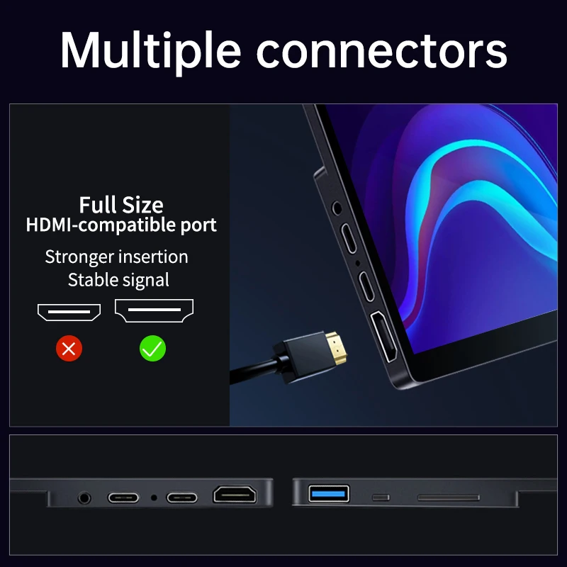 VCHANCE 16 'ɺmoled 4K сенсорный портативный монитор 500nits 100% DCI-P3 HDR Расширенный офисный