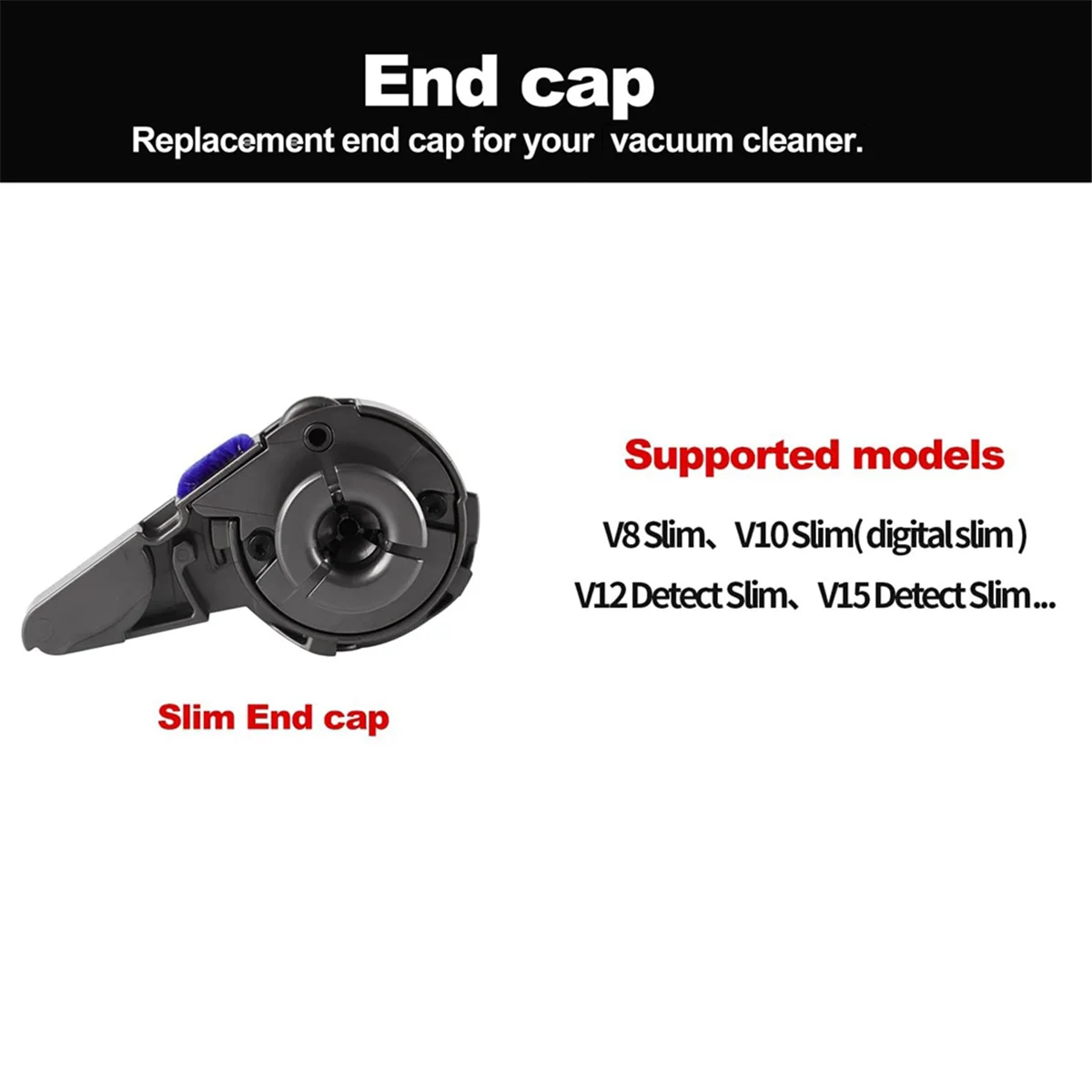 Торцевая крышка роликовой щетки для Dyson V10 Slim V12 Detect V15 боковые запасные части