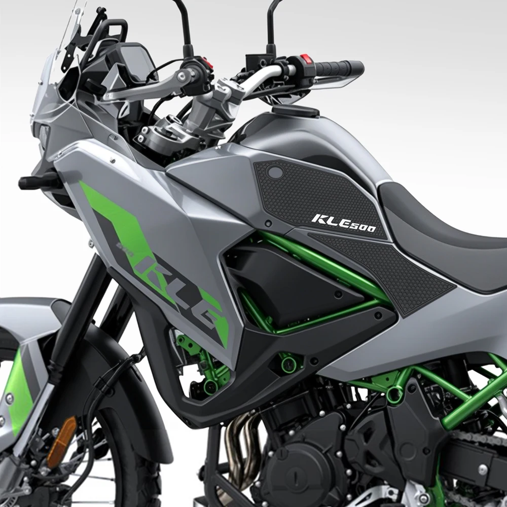 Фото Для мотоцикла Kawasaki KLE500 SE ABS 2026: Накладка на топливный бак, противоскользящие боковые наклейки для коленей, аксессуары для улучшения сцепления №3