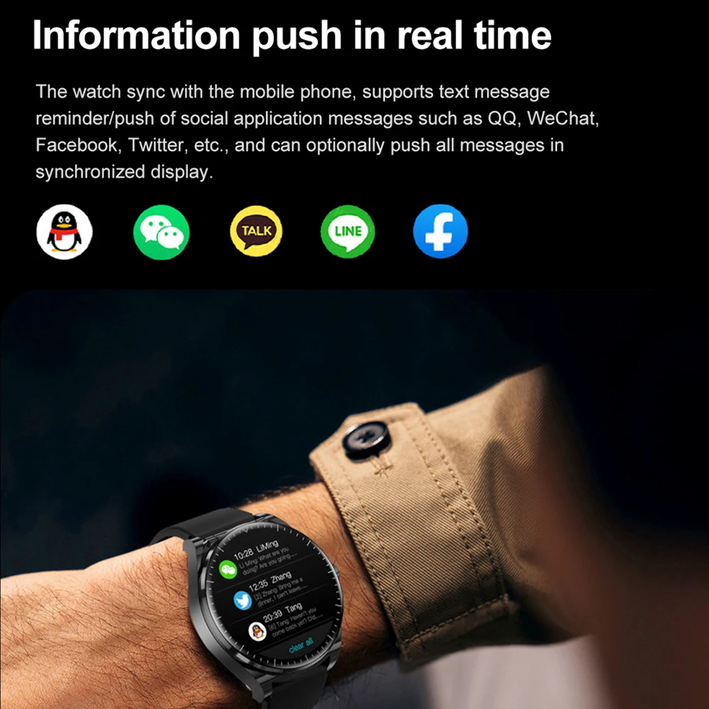 Спортивные фитнес-часы с пульсометром и здоровьем NFC