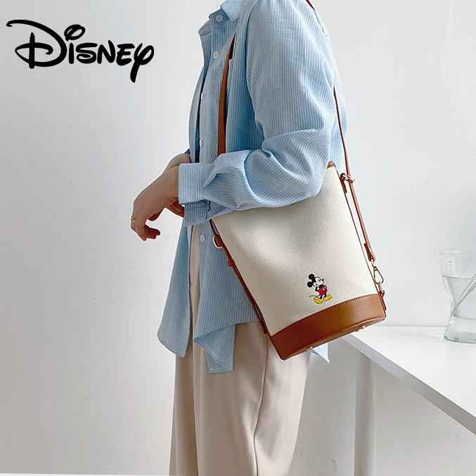 Женские сумки на плечо Disney Повседневная Дамская сумочка-мешок с мультяшным Микки