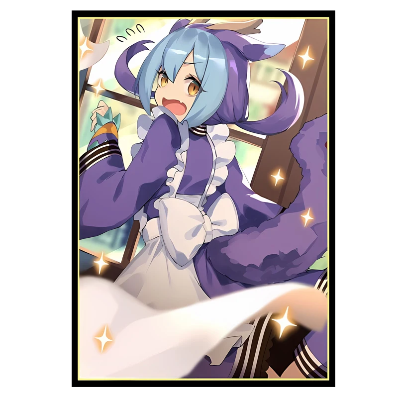 

50 PCS/Pack Yu-Gi-Oh! Laser Card Sleeve Laundry Dragonmaid Yugioh Borad Game Card Case Card Deck Box Protector 63*90mm