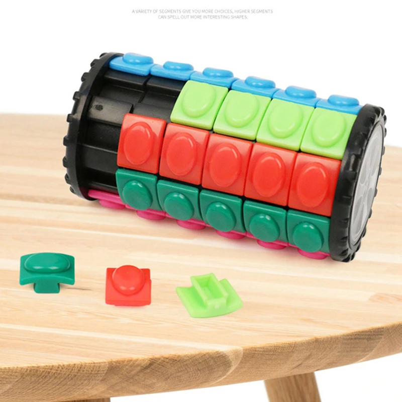 3D вращающаяся горка цилиндрическая башня куб для снятия стресса головоломка