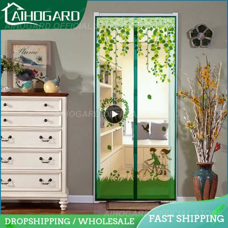 

Magnetic Curtains Door Screen Mosquito Net Summer Household Hands-free Anti-Mosquit Magnets Insect Screen 90x210cm/100x210cm