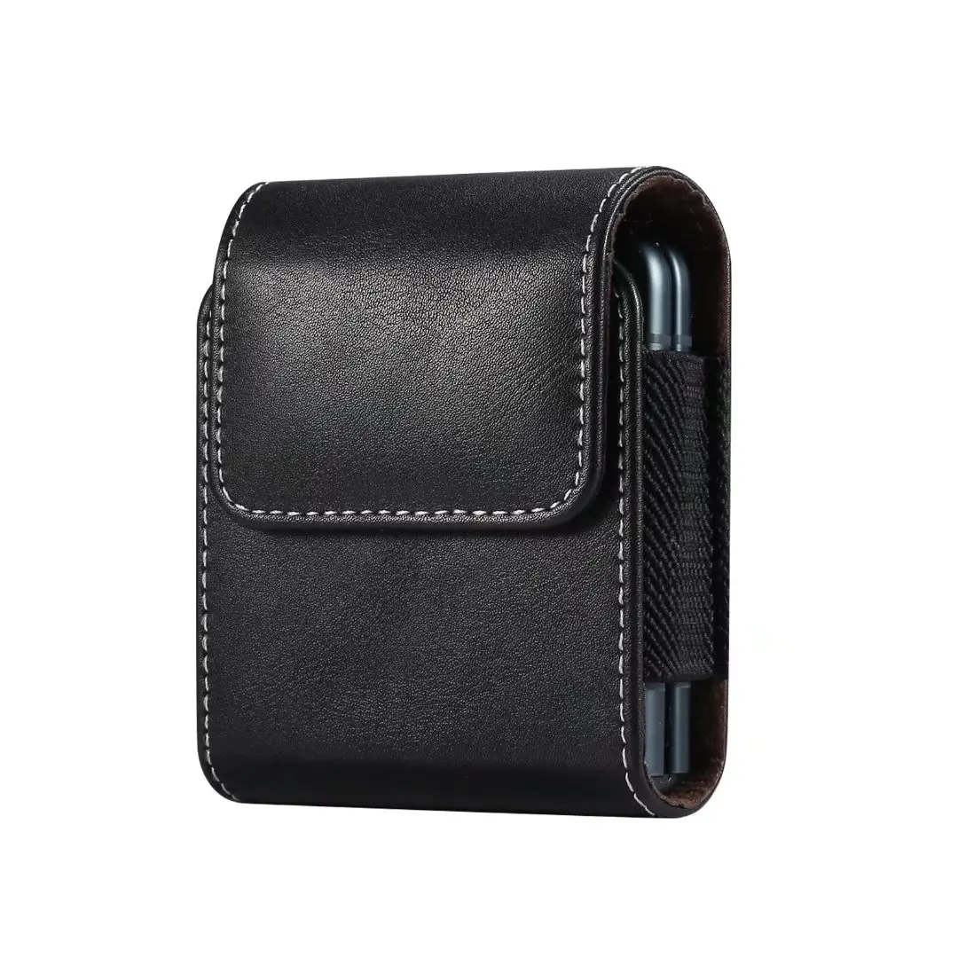 

Pu Phone Pouch Waist Bag For Samsung Galaxy Z Flip 3 4 Belt Clip Holster Cover For Huawei P50 Pocket Motorola Razr 5G Case