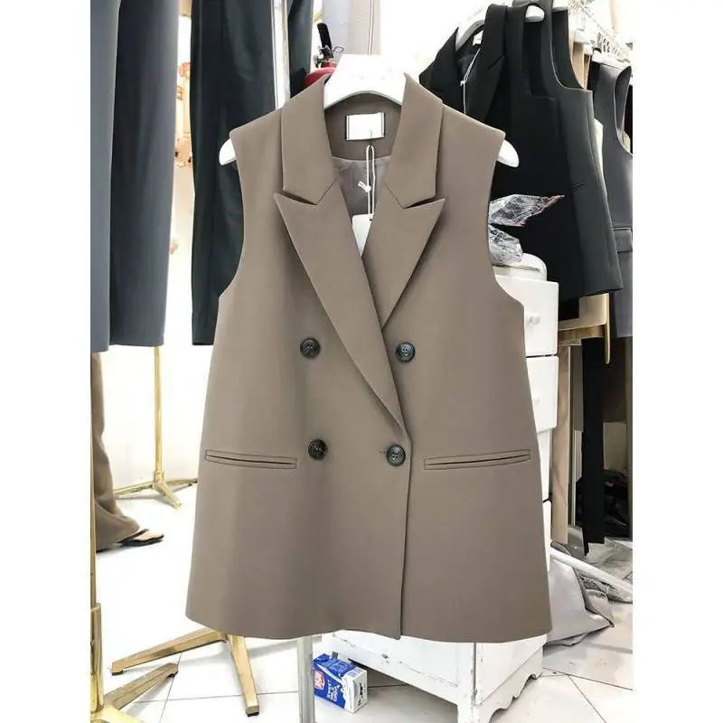 

Suit vest women black jacket spring and autumn leisure new style sleeveless