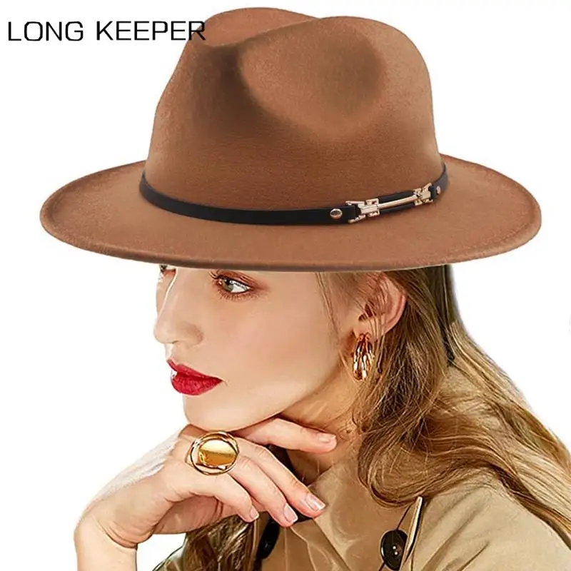 

2022 Women's Cap Classic Jazz Europe and America Summer Fedoras Wool Felt Men's hat Spring Beach Winter Women Sun Fashion Hats