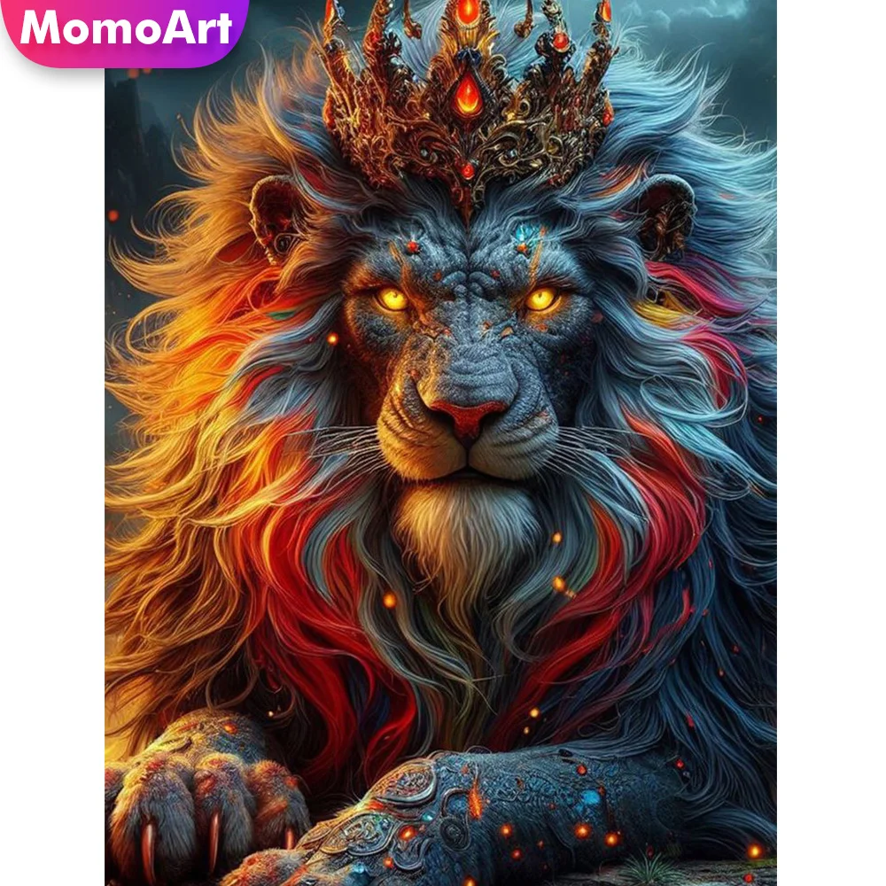 Momoart 5D Комплект Алмазной Живописи Леопард Полная Круглая Дрель Животное Вышивка