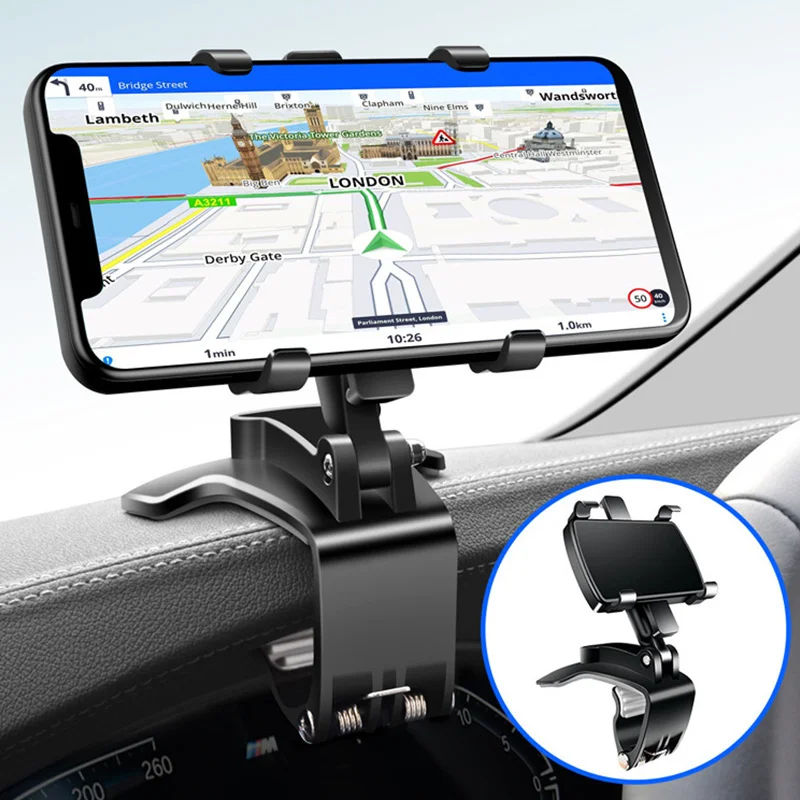 

Dashboard Car Phone Holder 360 Degree Smart Stand Rearview Mirror For GPS Bracket for Samsung i 13