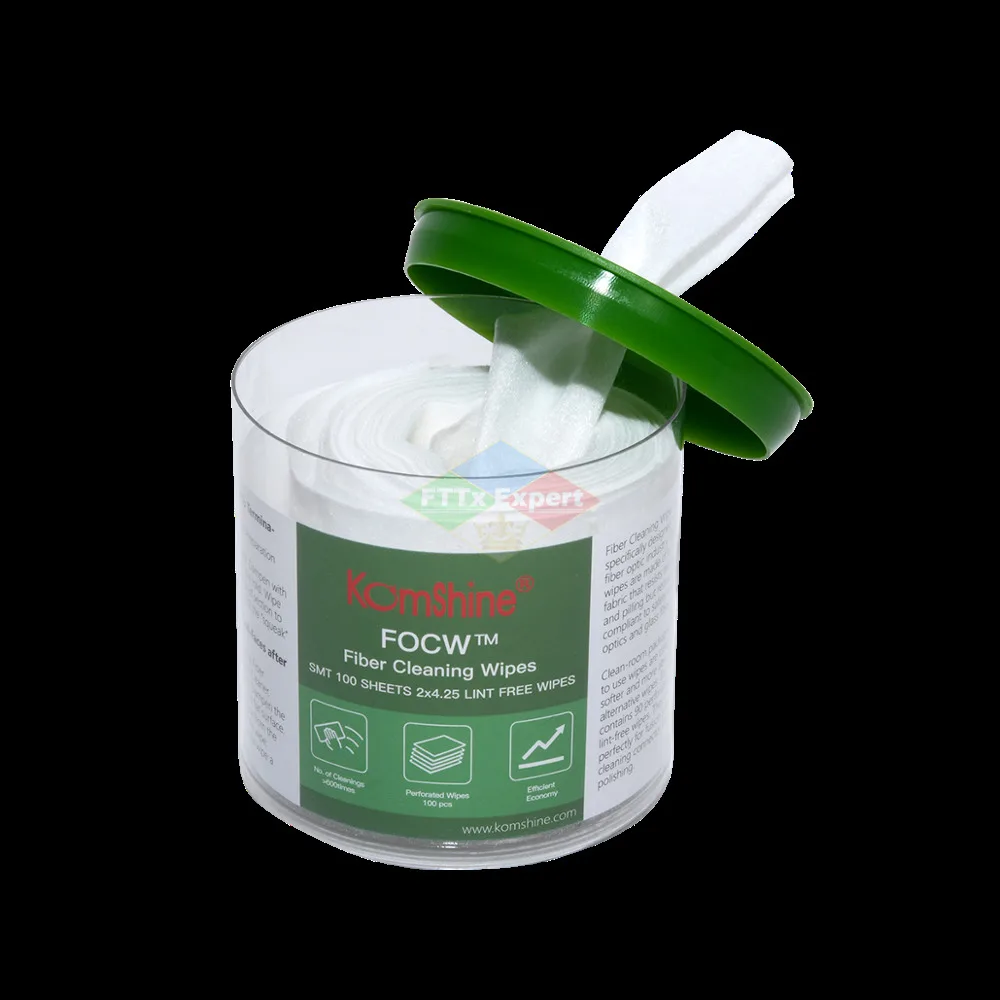 New Komshine FOCW Optical Fiber Cleaning Wipes Clean Time over 600 Times Cheap Cleaner