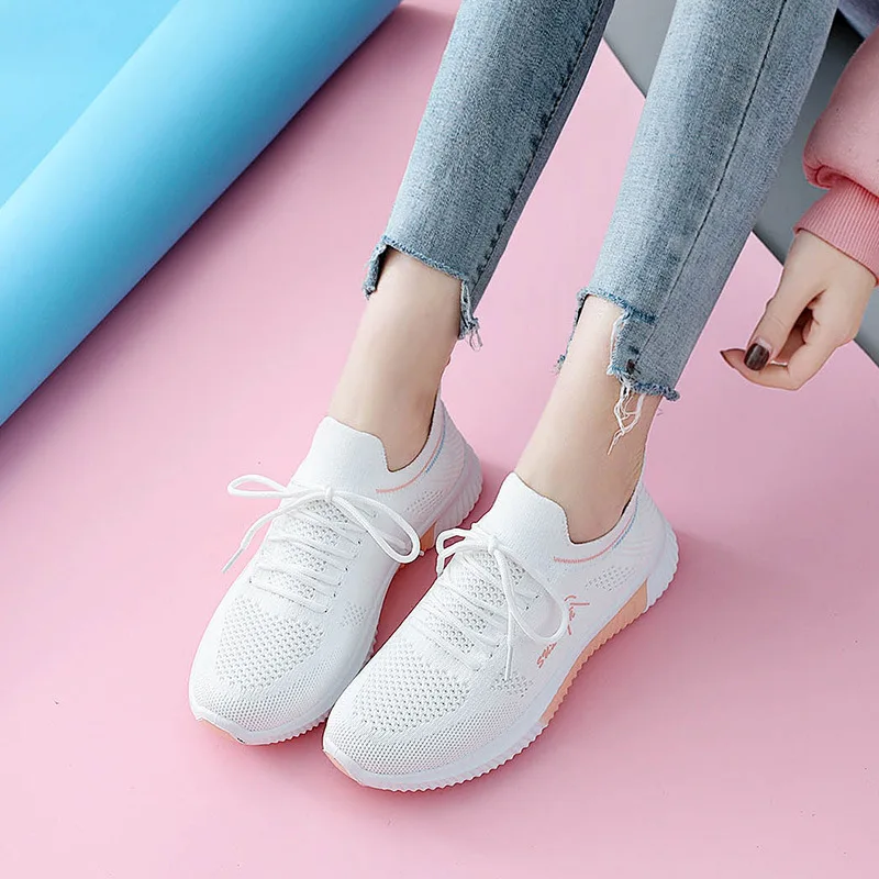 

2023 New Spring And Autumn Single Shoes All-match Casual Running Breathable Mesh Sports Chaussures De Marche Women Shoes