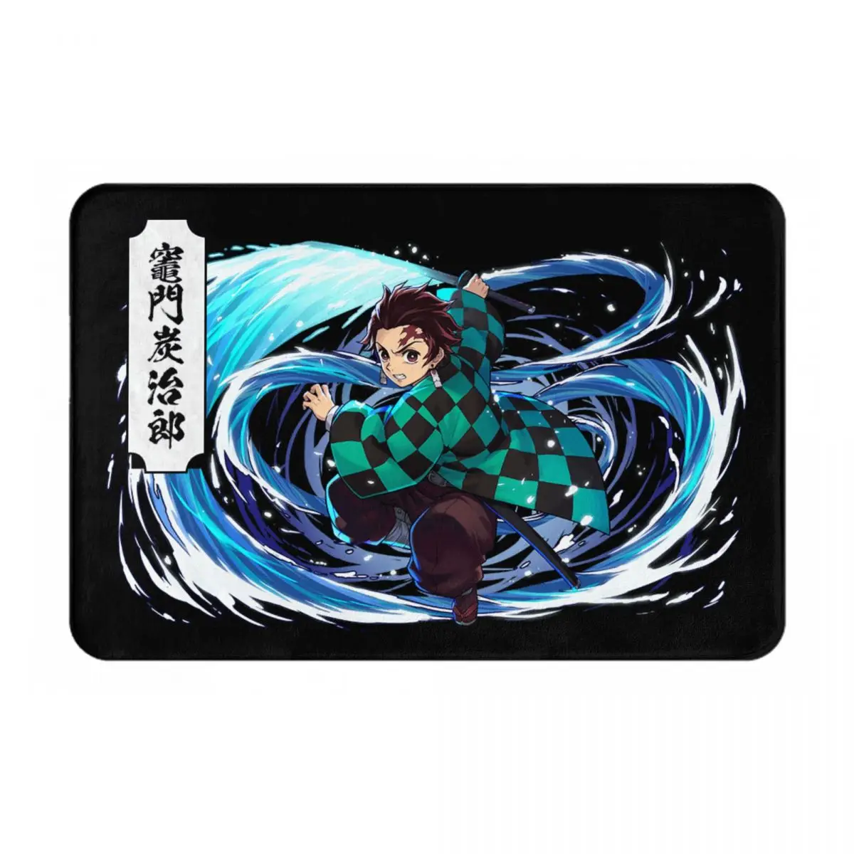 

Напольный коврик для дома, креативный впитывающий дверной коврик для ванной, с демоном, рассекающий дневное пространство