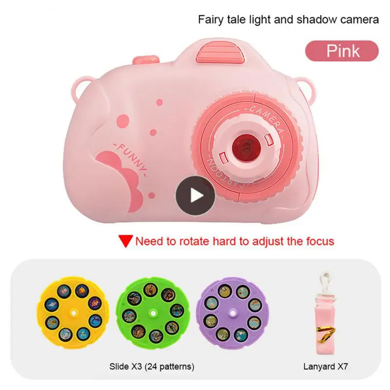 

Cartoon Projection Camera Simulation Music Electric Puzzle Toy Fun Sound Light Adjustable Focal Length Creative Children's Gift