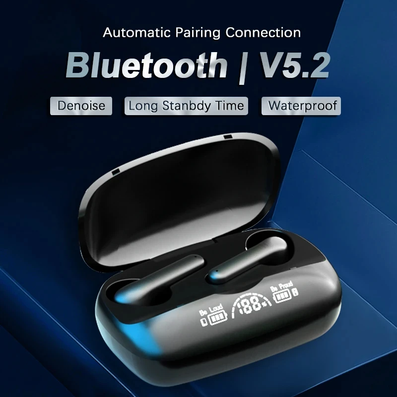 

Bluetooth TWS Wireless Headset Call Earbuds with Microphone Game Waterproof Noise Cancelling Sports Music Headphones