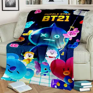 Jin Top Quality Comfortable Bed Sofa Soft Blanket Kpop Lv - AliExpress