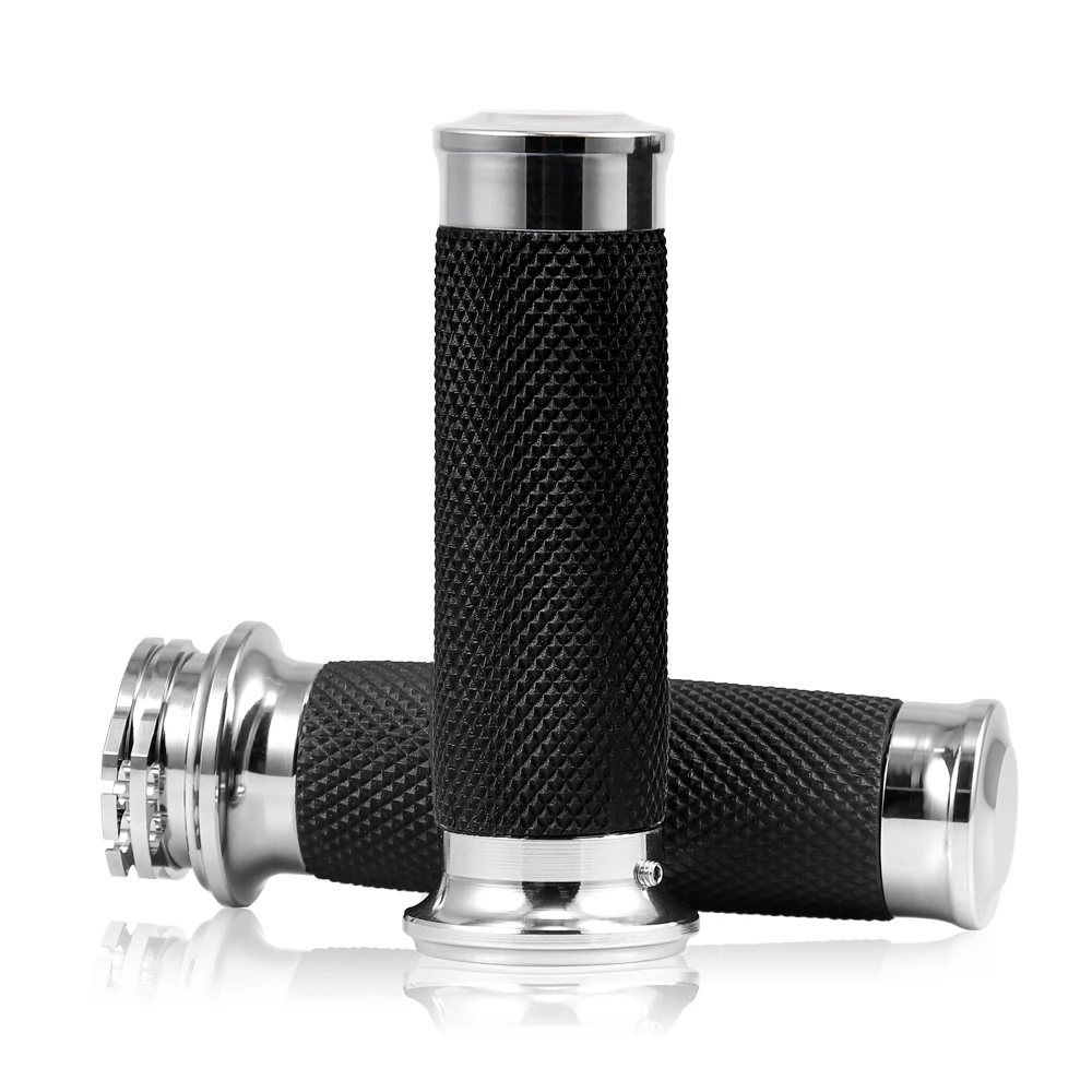 

Мотоциклетные ручки из алюминиевого сплава, мягкая резиновая накладка на руль, универсальные ручки для скутера, 25 мм, в стиле ретро, черные, ...