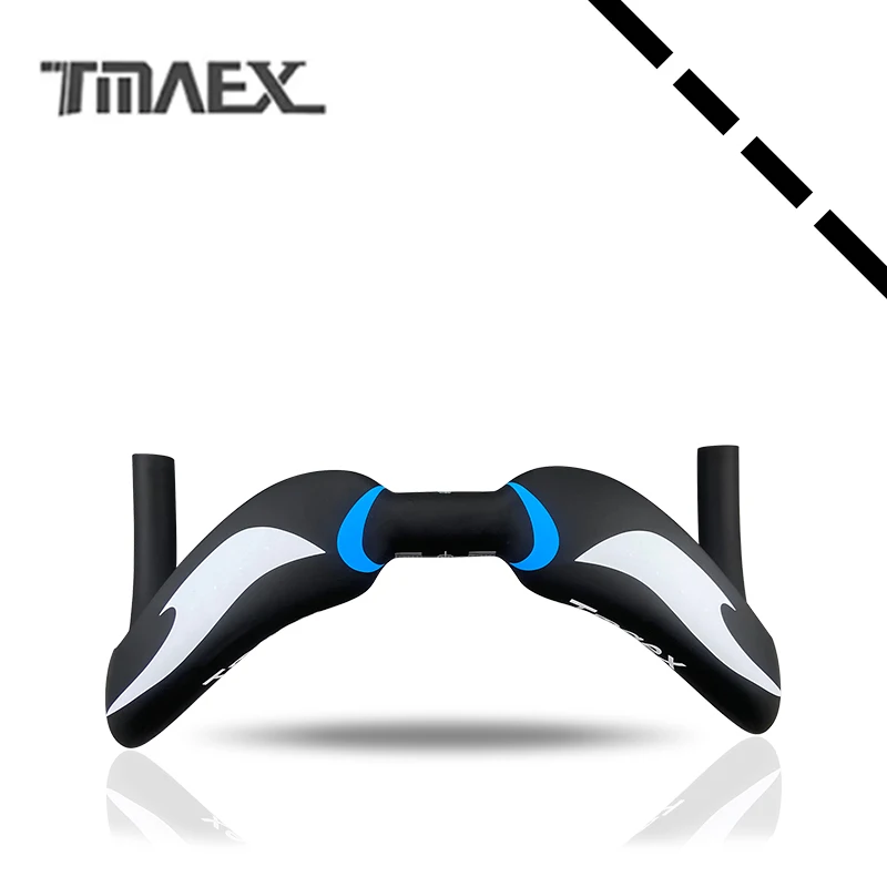 Синяя черная ручка для велосипеда с логотипом T700 полностью из углеродного