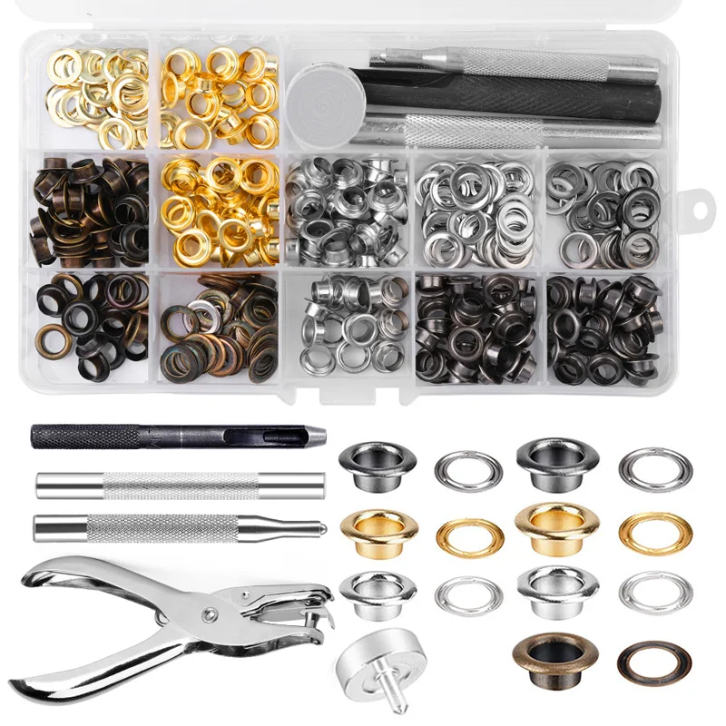

Fenrry 200/400 Sets Professional Snap Fasteners Kit Tool Punching Tool 4mm 6mm Metal Button Snaps Press with Storage Box