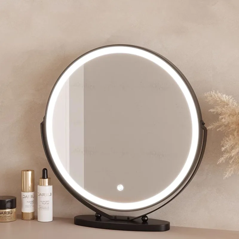 

Round House Decorative Mirrors Bedroom Light Makeup Minimalist Table Small Mirrors Office Modern Craft Spiegel Home Decorations