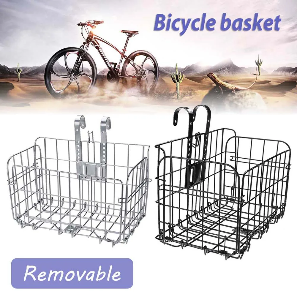 

Shopping Carrier Metal Cycling Goods Bracket Foldable Bike Panniers Luggage Rack Front Rear Basket Bike Basket