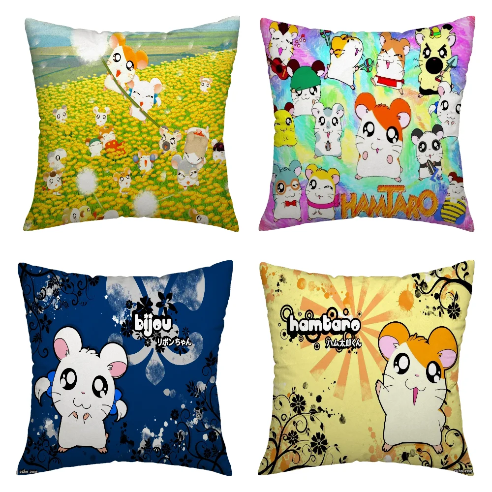 H-Hamtaro Осенний Декоративный Чехол Для Подушки Искусственный Плюш 45x45 См Роскошный