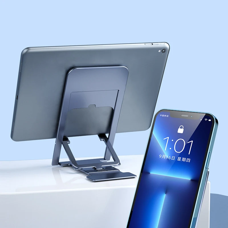 

Mini Tablet Stand Desktop Adjustable Folding Holder iPad Mobile Phone Universal Bracket 13.2X10cm