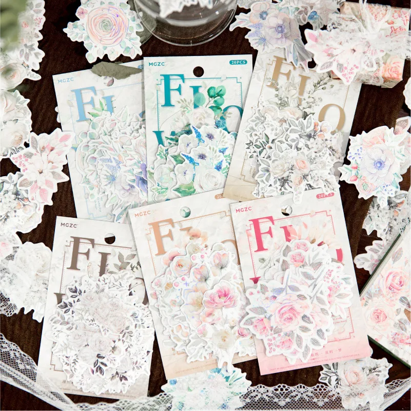 

20sets/lot Kawaii Scrapbook Stickers all over the mountains Junk Journal Paper Stationery Stickers Planner stickers