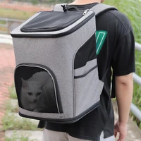 pet cat backpacks portable travel folding pet double shoulder bag for small dogs cats breathable pet transportation supplies