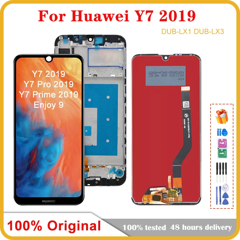 Оригинальный дисплей для Huawei Y7 2019 LCD Y7 Pro 2019, сенсорный экран, запасные части для Huawei Y7 Prime 2019, дисплей Enjoy 9 LCD