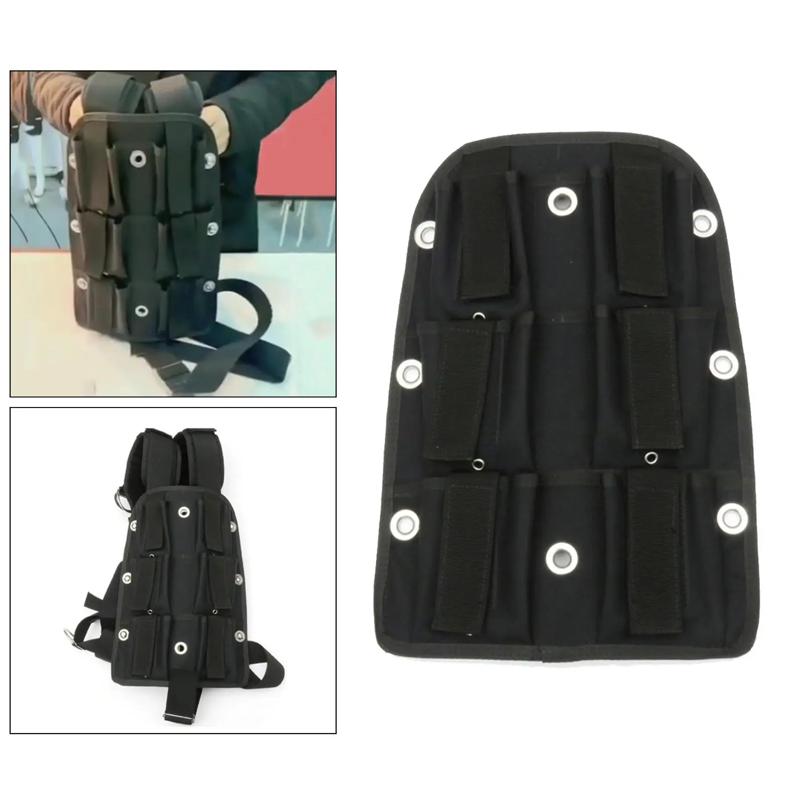 

Diving Backplate Harness Heavy Duty Weight Plate Cushion 13lbs Accessories