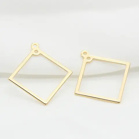 Кольца соединительные латунные 24 мм золото 10 шт