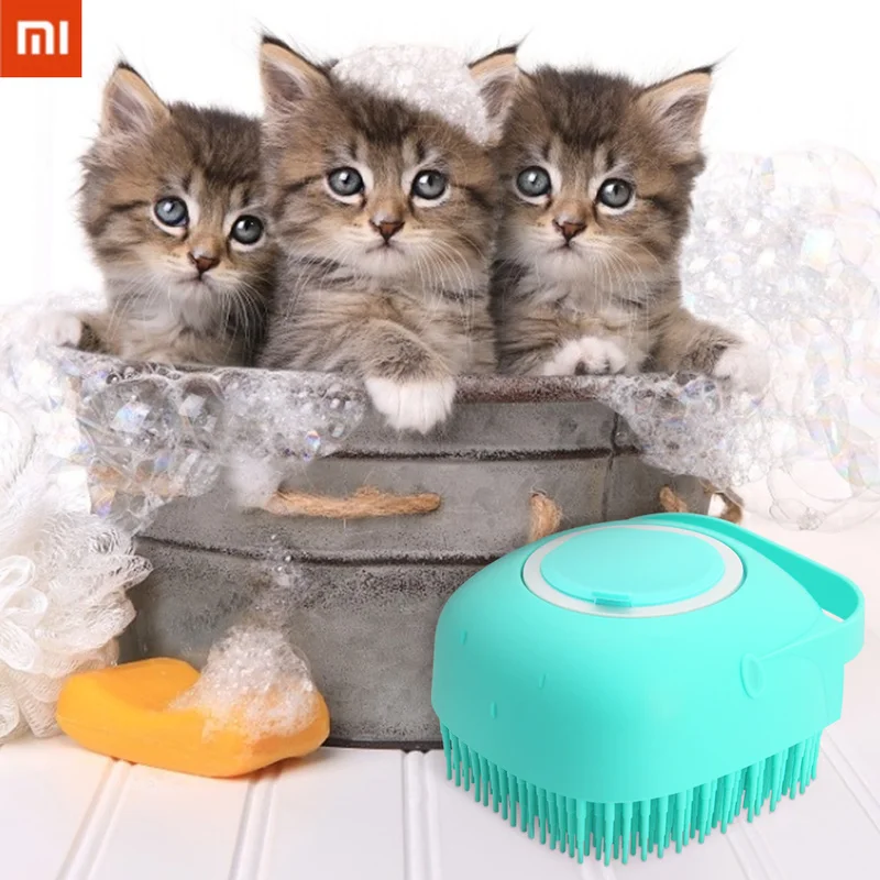 

Массажная щетка Xiaomi, расческа для домашних питомцев, собак, кошек, щетка для волос, мягкие щетки для коротких волос, Массажная щетка для уход...