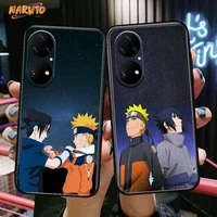 naruto vs sasuke comic phone case for huawei p50 p40 p30 p20 10 9 8 lite e pro plus black etui coque painting hoesjes comic fas