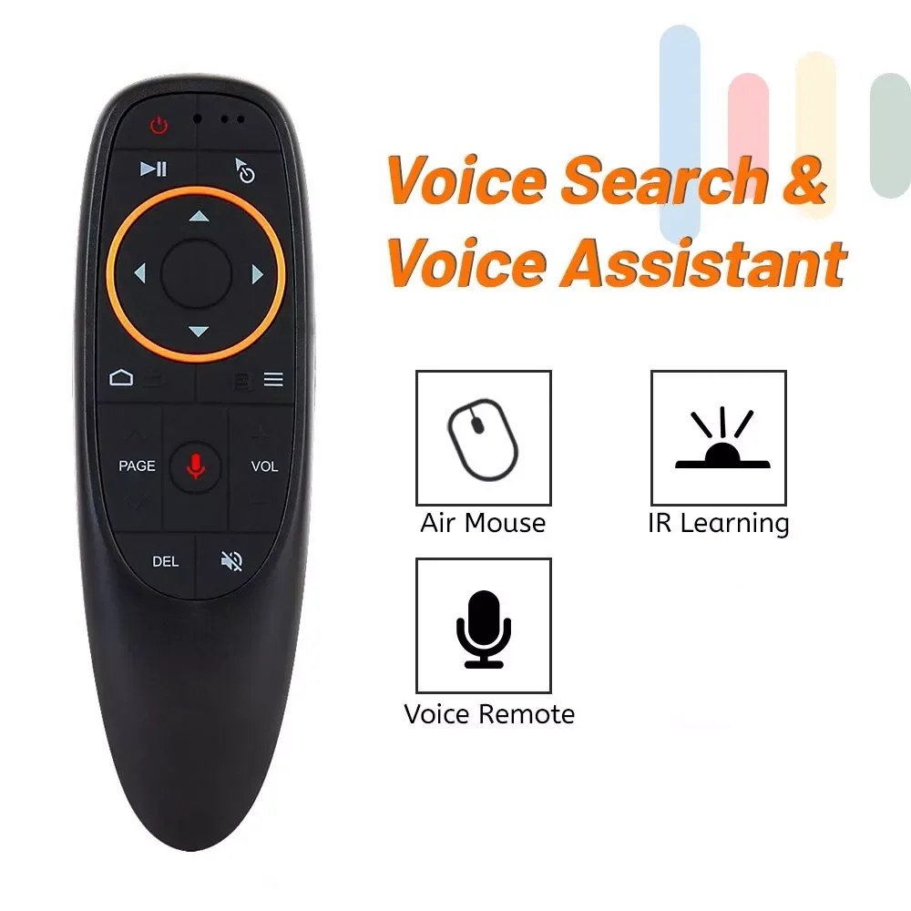 

Voice assistant Air Mouse Remote 2.4Ghz Mini Wireless Android TV Control & Learning Microphone for Computer PC Android TV
