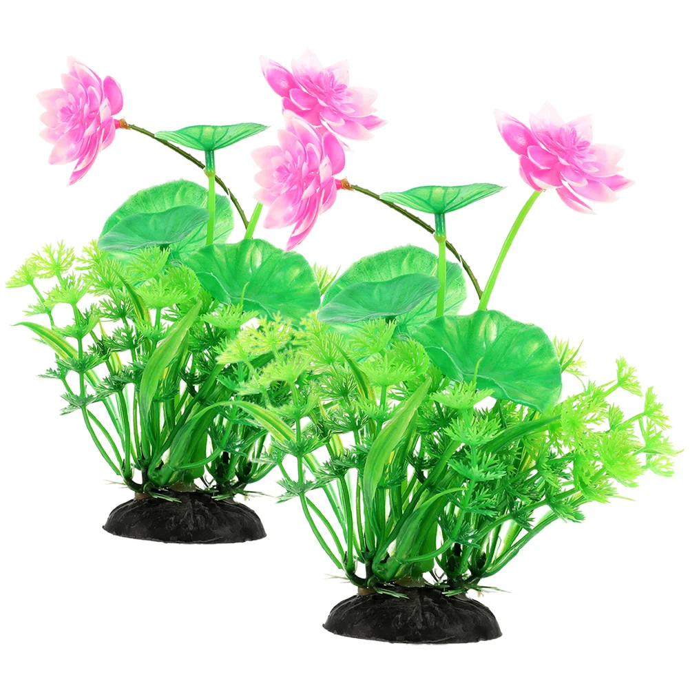 

2pcs Fish Tank Plants Aquarium Plants Fish Tank Decorations Betta Aquarium Decors