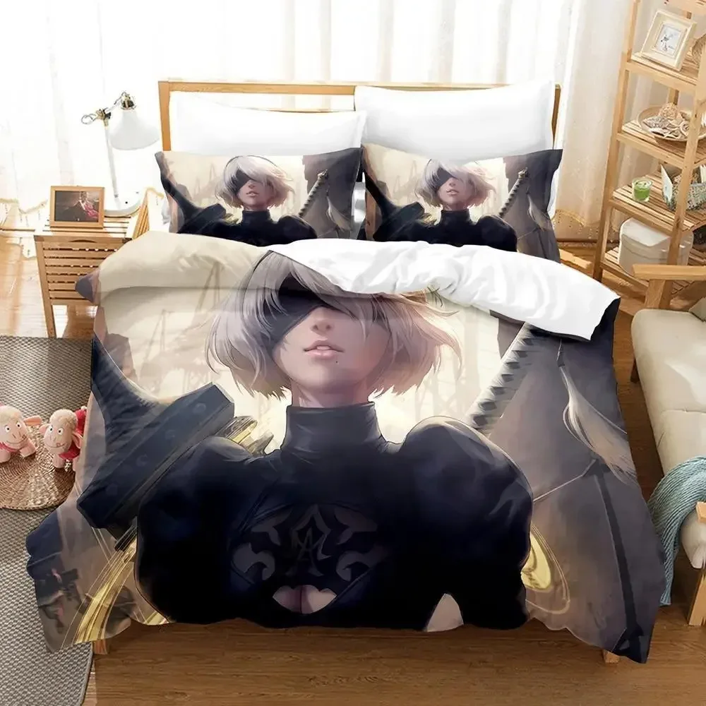 NieR Automata Bedding Set Single Twin Full Queen King Size Bed Adult Kid Bedroom Duvet cover Sets 3D Anime Sheet