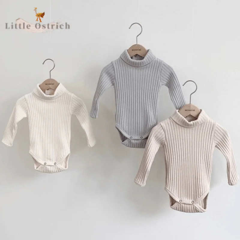 

Newborn Baby Girl Boy Cotton Ribbed Knitted Romper Spring Autumn Solid Color Jumpsuit Toddler Child Bodysuit Baby Clothes 3-18M