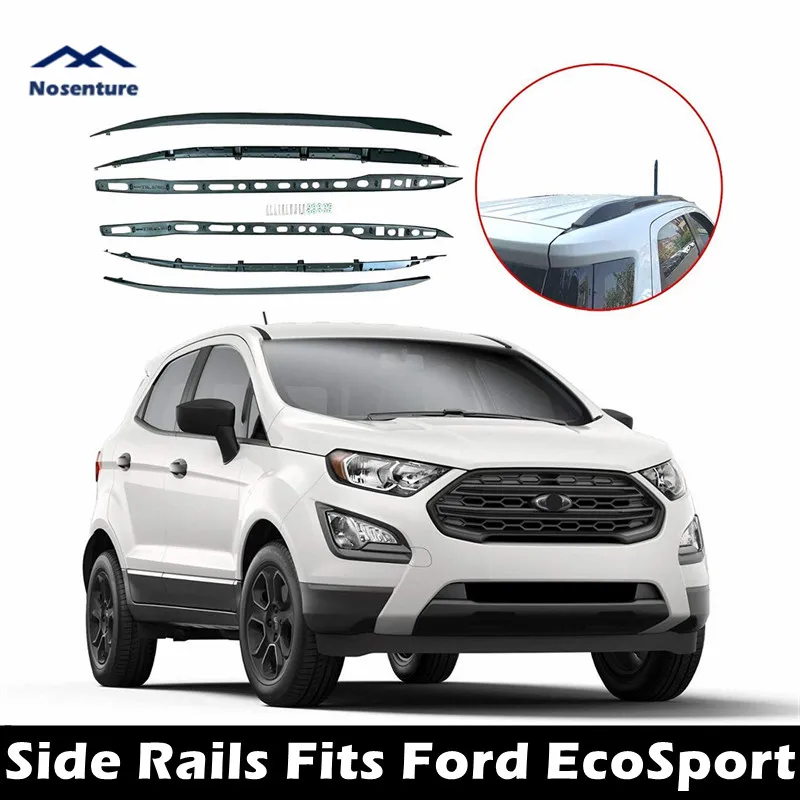 

Багажник на крышу, Смываемые направляющие на крышу, подходит для Ford, модели EcoSport2013-2020, багажник для груза, алюминиевые Боковые направляющие ...