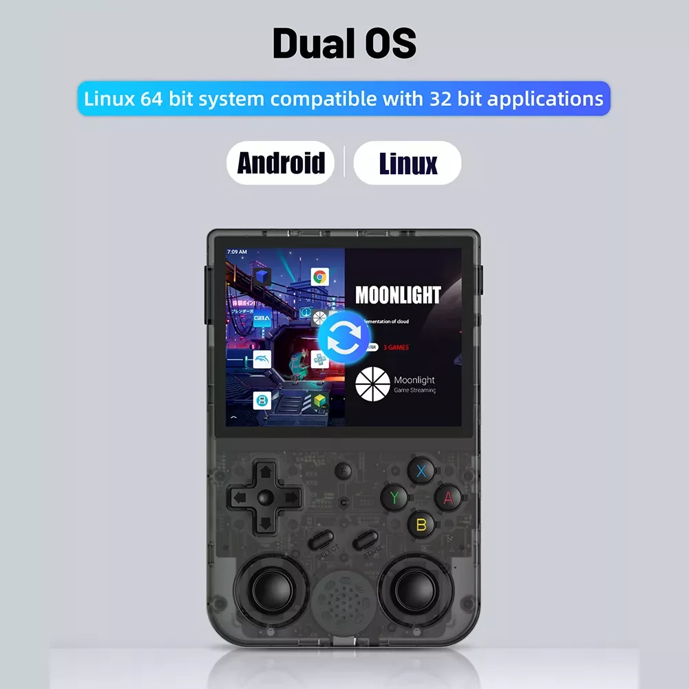 

NEW2023 Game Console 3.5-Inch Screen Classic Game Console Player Wired Handle Support 3.5mm Stereo Headset Birthday Gift for Chi