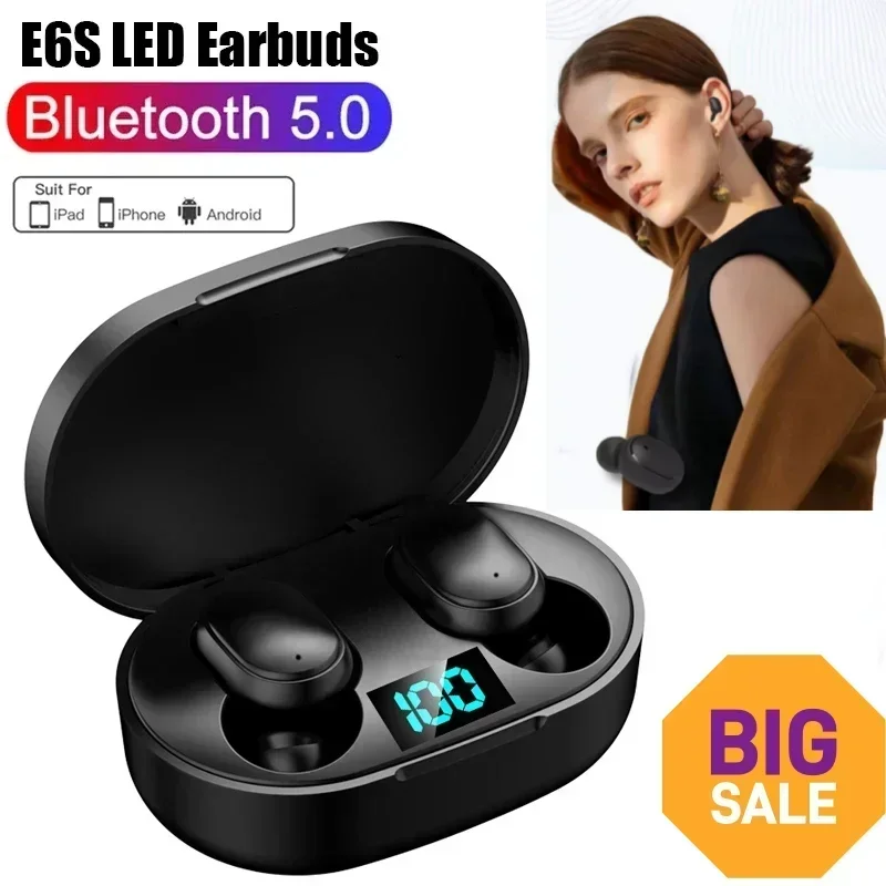 TWS E6S Fone Bluetooth наушники Беспроводная Bluetooth-гарнитура с шумоподавлением гарнитура