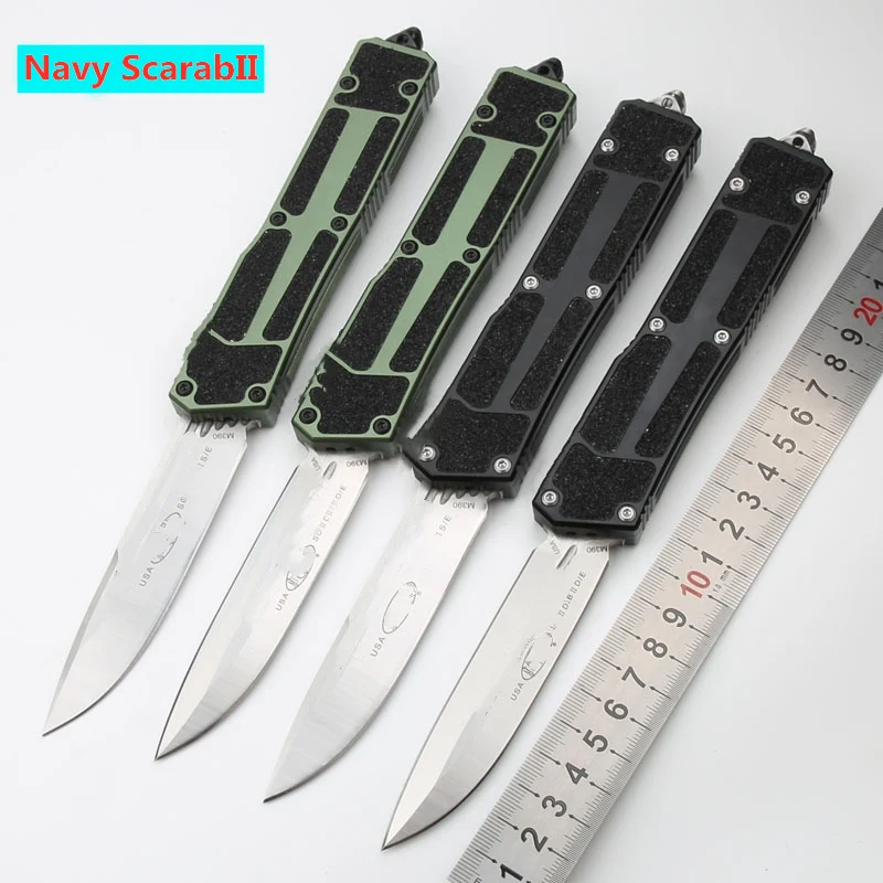 

Новый Темно-Синий ScarabII алюминиевая ручка D2 Mark M390 стальное лезвие для выживания EDC лагерь фрукты кухонная посуда инструмент для ключа