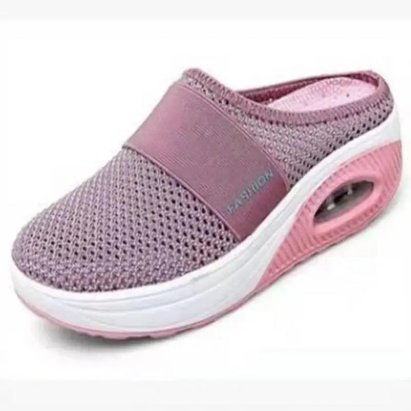 

Женские уличные сандалии на платформе, повседневные сетчатые шлепанцы на танкетке, для летнего сезона 2022