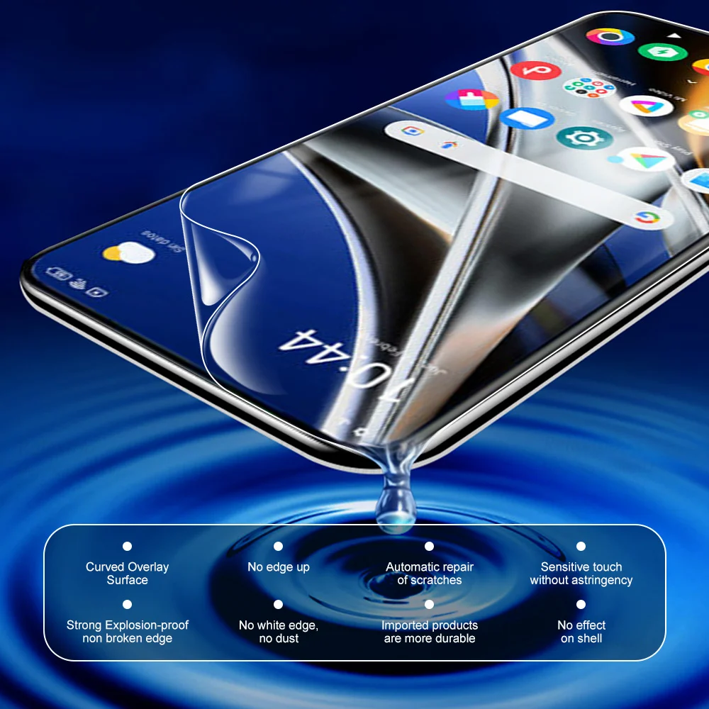 2 шт. полностью изогнутая Гидрогелевая пленка для Poco X4 Pro 5G F4 GT M4 4G NFC Poxo M3 X3 F3 F1 F M X 3 4