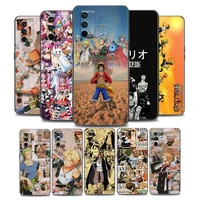 japanese cartoon anime one piece phone case for realme q2 c20 c21 v15 5g 8 5g c25 gt neo v13 5g x7 pro ultra c21y soft silicone