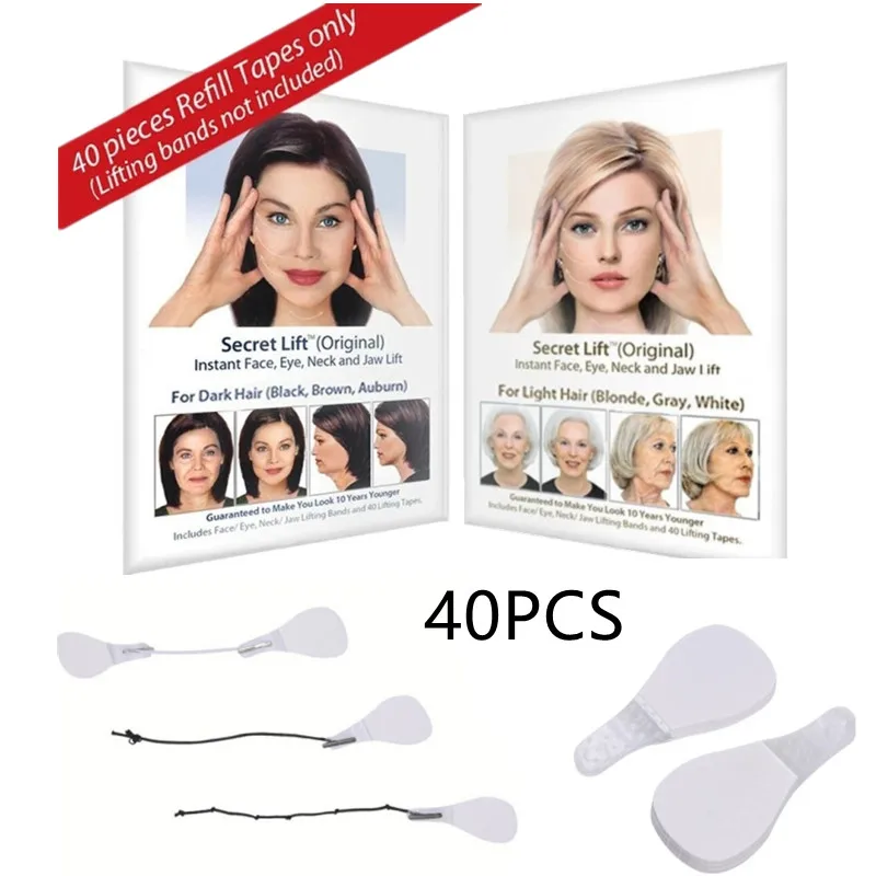 

40/80PCS Set Makeup Invisible V-Line V Face Shape Face Facial Line Lift Up Fast Wrinkle Sagging Skin Chin Face Stickers
