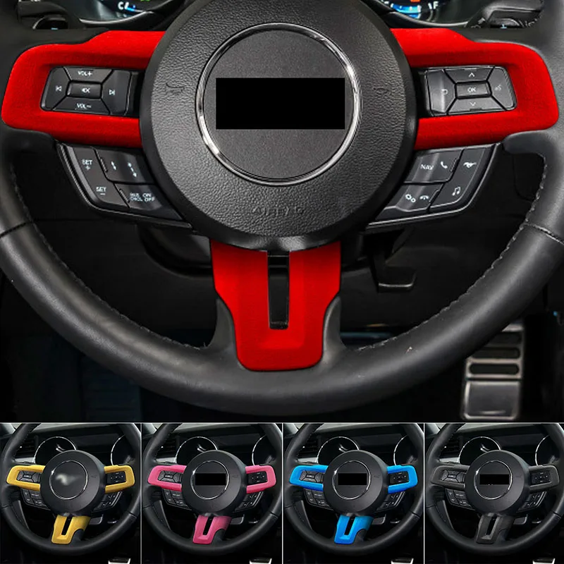 

Замшевый чехол на руль для Ford Mustang 2015-2021, аксессуары для интерьера