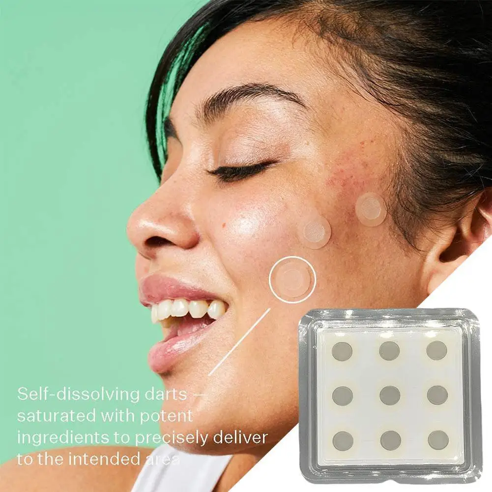 

9 Stickers Microneedles Anti Acne Pimple Removal Soothing Master Healing Patches Sticker Face Zits Treatment Skin Blemish M4O4