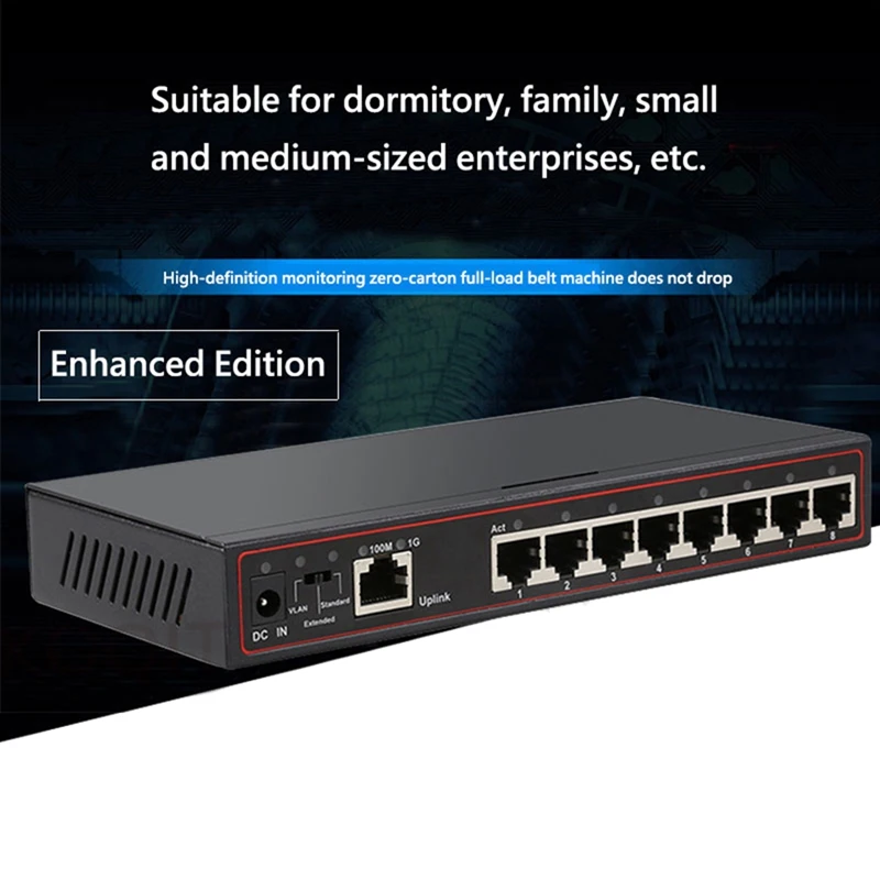 Ethernet-коммутатор гигабитный 9 портов 100 Мбит/с |